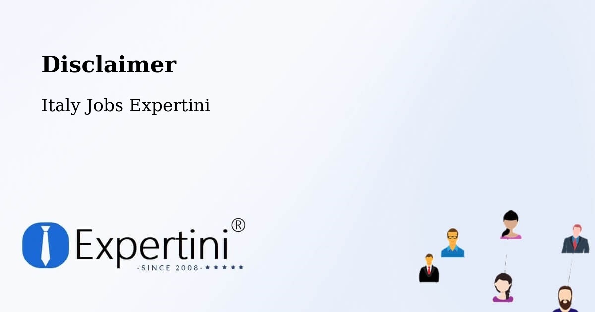 Disclaimer – Lonigo - Italy Jobs Expertini